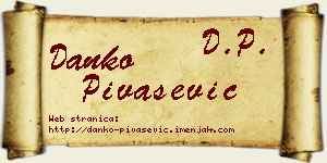 Danko Pivašević vizit kartica